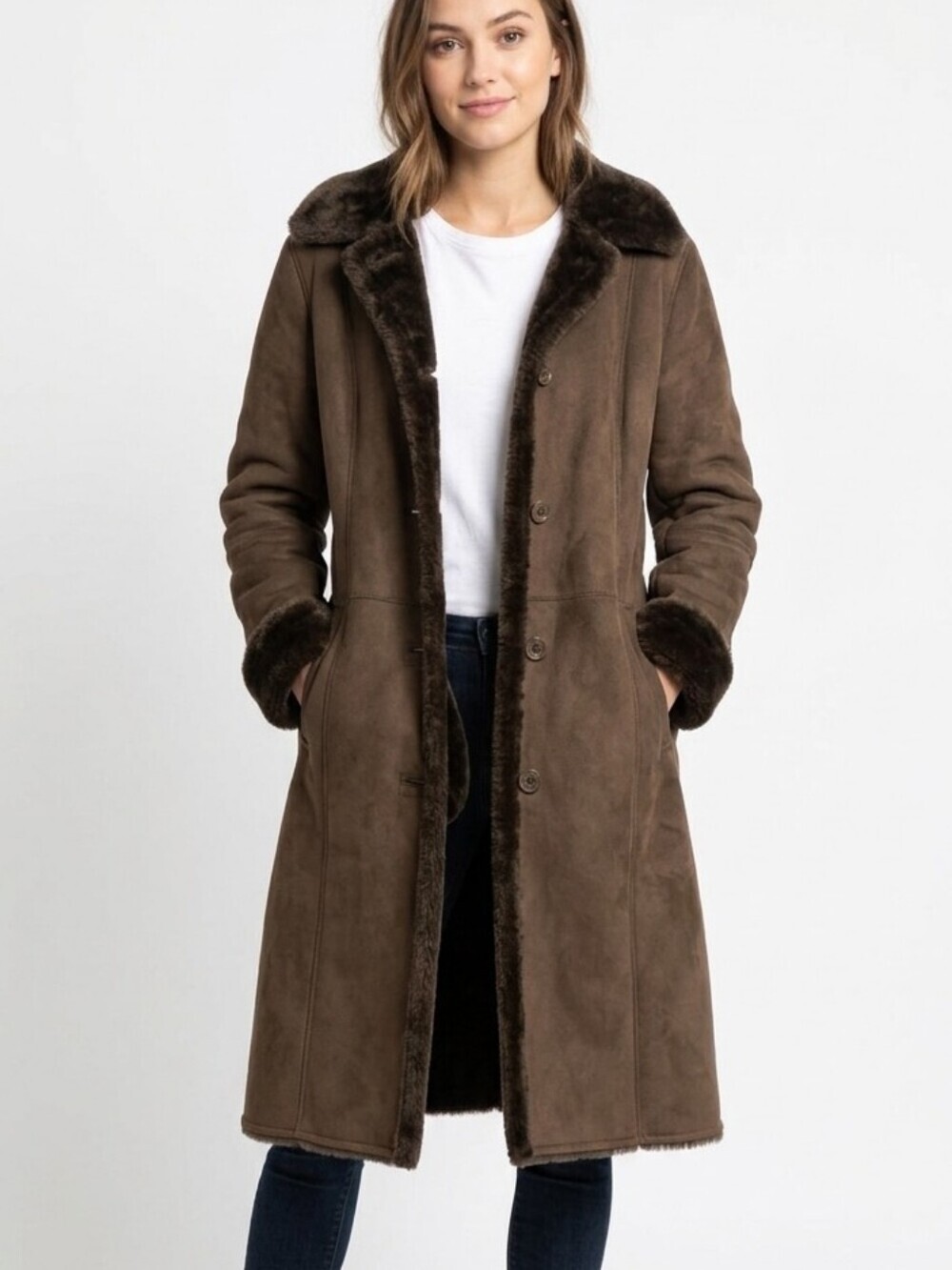 Vintage Faux Suede Pennelli Studio Coat